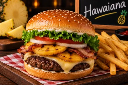 Hamburguesa hawaiana