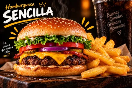 Hamburguesa sencilla